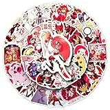 50 Stück Hazbin Hotel Laptop Aufkleber, Wasserfeste PVC-Aufkleber für DIY-Dekoration, Graffiti-Stil Stickers für Autos Motorräder Laptops Fahrräder Skateboards Skier Snowboards Gepäck etc.