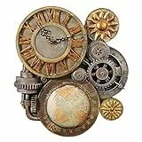 Design Toscano Skulpturale Wanduhr, Maße: 5 x 15 x 44,5 cm