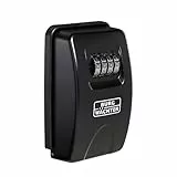Burg-Wächter Schlüsseltresor mit 4-stelligem Zahlencode für außen und innen, Sicher, Wandmontage, Key Safe 20 SB, Schwarz, Außen: 83x135x46mm (HxBxT)