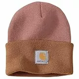 Carhartt Strickmütze mit Bündchen, zweifarbig, Herren, braun, OFA