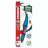 STABILO - Ergonomischer Tintenroller für Rechtshänder - EASYoriginal in dunkel-/hellblau - blau (löschbar) - inkl. Patrone - Blister