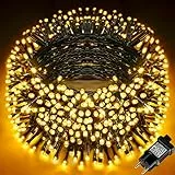 LEDYA LED Lichterkette Außen, 50M 500 LED Lichterkette Strom mit 8 Leuchtmodis, IP44 Wasserdicht Weihnachtsbeleuchtung innen für Balkon, Garten, Terrasse, Hochzeit, Party, Tannenbaum Deko, Warmweiß