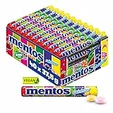 Mentos Rainbow Dragees, Frucht-Bonbons mit Orange, Erdbeer, Apfel, Heidelbeere, Himbeere, Melone & Grapefruit Geschmack, Süßigkeiten Multipack (40 Rollen), vegan