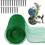 4m x 12m Vogelnetz Vogelschutznetz engmaschig (15x15mm) Robust, witterungs- & UV-beständig grün, Kirschbaum Netz feinmaschig Laubnetz Teichnetz Obstbaumnetz Taubennetz Gartennetz Balkon Netz