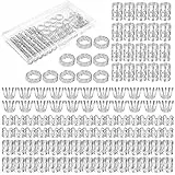 Firtink 110 Stück Dreadlocks Schmuck, Haarschmuck Ringe Verstellbar Metall Haarschmuck Sliber Braids Schmuck Haar Schmuck mit Aufbewahrungsbox Aluminium Haarringe, für Zöpfe Dekoration(Sliber)