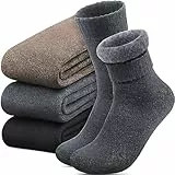 Reamphy Thermosocken Herren, Dicke Warme Socken Herren, Winter Atmungsaktives Thermo Socken Männer Wintersocken Outdoor, 39-46