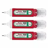 PENTEL Pentex ZLC31-W Korrekturstifte, feine Spitze, 12 ml, 3 Stück