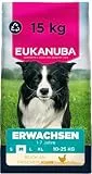 Eukanuba Hundefutter Trocken mit frischem Huhn für mittelgroße Rassen, Premium Trockenfutter für ausgewachsene Hunde, 15 kg