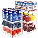 changshengda Kühlschrank Organizer Set - 6er Set (3 Mittel, 3 Groß) Kühlschrank Organizer, Organizer Kühlschrank für Speisekammer, Gefrierschrank, Schrank, Schublade, Büro