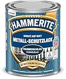HAMMERITE Metallschutzlack Hammerschlag, 3in1- Rostschutz, Dunkelblau, 750 ml