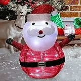 Umikk LED Weihnachts Pinguin Weihnachtsdeko,60x40cm Licht Weihnachtsdeko Weihnachtsmann Schneemann Pinguin Figur mit 40 LEDs Lichterkette Weihnachten,für Innen und Außen Winterdekoration