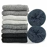 Hocerlu Herren Thermosocken - 5 Paar Warme Dicke Wintersocken Wollsocken Geschenke für Herren, Vollfrottee Innenfutter, EU-Größe 39-45