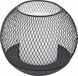 Dehner Solarkugel, Ø 15 cm, Höhe 12.5 cm, warmweiß, Metall/Kunststoff, grau