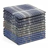 Ohuhu Stofftaschentücher Herren, 12 Stück, 100% Baumwolle, Klassisches Taschentücher, Geschenk