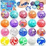 Purpledi 20 Stück Stressbälle, Squishy Ball Fidget Toys, Anti Stress Spielzeug,Squeeze Toy, Stressbälle für Kinder und Erwachsene mit Wasserperlen，Geburtstagsgeschenke, p-jieyaqiu25