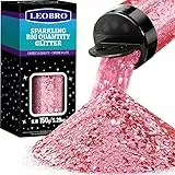 LEOBRO Pink Glitzer, Chunky Glitzer, 150g Craft Glitzer für Resin, Mixed Fine Glitter & Chunky Glitter, Metallic Chunky Glitter für Crafts, Epoxy Resin, Bulk Glitter für DIY Tumbler Malerei