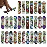 POPAPIE 30 Stück Mini Skateboard Fingerskateboards Set Zufällige Muster Fingerboard für Finger Professionelles Finger Skateboard Spielzeug für Kindergeburtstag Kreatives Gastgeschenke