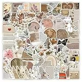 120 teiliges Set mit Vintage Aufklebern, Retro Stil Aufkleber, wasserfeste Scrapbooking Sticker, Zeitungssticker Ästhetik, für Scrapbooks, Tagebücher, Laptops, Koffer-Dekoration zum DIY