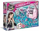 Clementoni Crazy Chic Mode & Schmuck - Schmuck-Set zum Basteln von Armbändern, Ketten & Anhängern - Kreativ-Spielzeug für Kinder ab 7 Jahren, 18598