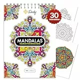 Finoly Mandala Malbuch für Erwachsene Zum Entspannen | Mandala-Malbuch für Erwachsene und Kinder im A4 | Mandalas für Erwachsene Kein Durchdrücken der Tinte (Tag VOL 2)