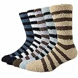 Justay Comf 5 Paar Kuschelsocken Herren Bettsocken Kuschel Flauschig Weiche Socken Haussocken Warme Dicke Business Herren Socken, Weiß, Einer Größe