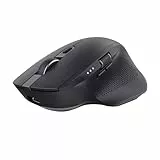 Trust Ozaa+ Kabellose Maus Bluetooth + 2.4GHz, Programmierbare Mehrgeräte Funkmaus, Seitliches Mausrad, 60% Recyclingkunststoff Wiederaufladbare Leise Bluetooth Maus Laptop Computer Mac, Schwarz