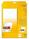 SIGEL LP711 Blanko Karten / Postkarten weiß, A6, beidseitig bedruckbar, 185 g, 80 Stück
