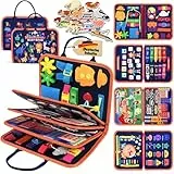ZOOI Busy Board, Quiet Book, Montessori Spielzeug ab 1 2 3 4 Jahre, Geschenke für Junge Mädchen, Kleinkinder Activity Board, Kinder Sensorik Lernspielzeug, Motorikbrett für Reise