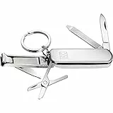 ZWILLING Maniküre Pediküre Multi-Tool (Schlüsselanhänger mit Nagelschere, Nagelknipser und Nagelfeile), Silber, 60 mm