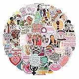 TIESOME Feministische Aufkleber, 100 Stück Girl Power Aufkleber Frauenrechte Aktivismus Wasserdichtes Vinyls Aufkleber für Laptop Skateboard Helm Hüte Flaschen Auto Feminismus Empowering Decal