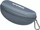 Uvex Brillenetui - Textiletui - Hartschalen - Etui mit Karabinerhaken - grau