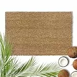 Carpido Fußmatte Kokos 40x60cm sehr strapazierfähig - 16mm DIY Kokosmatte Natur antibakteriell - Fußabtreter Fußabstreifer Schmutzfangmatte umweltfreundlich