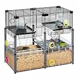 FERPLAST - Gabbia per criceti grande - Gabbia per topolini - Rete metallica - con accessori - Modulare - Multipla Hamster, 72,5 x 37,5 x h 62 CM