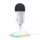 Trust Gaming GXT 236W Yami USB Streaming Mikrofon PC Podcast Twitch Discord ASMR YouTube 5, Kondensator Gaming Mikrofon Nierencharakteristik, Stummschaltung, RGB Beleuchtung - Weiß