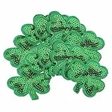 STOBOK 1 Satz 20 Stk Klee Patch triopse geum triflorum bügelbilder Applikation Patricks Day Accessoires irische Aufbügler Pailletten Kleidung Handtasche Banner Zubehör Schmelzklebefolie