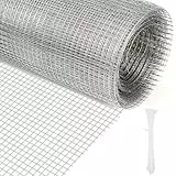 Wühlmausgitter 40cm x 7m, Maschendraht Verzinkt, Drahtgitter Feinmaschig 6 mm x 6 mm, Volierendraht für Hochbeet & Kleintiere, Mäusegitter, Hühnerdraht, Kaninchendraht, 0,6mm Drahtstärke