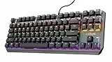 Trust Gaming GXT 834 Callaz TKL Mechanische Tastatur, Deutsches QWERTZ Layout, Outemu-Schalter, Mehrfarbige LED-Beleuchtung, 12 Media-Tasten, USB Gaming Tastatur 80% für PC, Laptop, Mac Schwarz