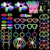 Segotendy 488PCS Knicklichter Party Set,Leuchtstäbe mit 20 Fingerlampe,Neon Brille Haarreif Ohrring Ball,Glow Sticks Party Deko für Festival Zubehör Wunderkerzen Hochzeit Geburtstag Halloween Deko