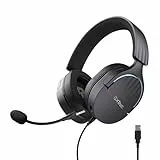 Trust Gaming GXT 490 Fayzo Gaming Headset USB 7.1 Surround Sound, 50mm Treiber, 85% Recyclingkunststoff, Mikrofon mit Geräuschunterdrückung, RGB Over-Ear Kopfhörer für PC PS5 - Schwarz