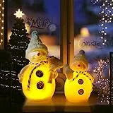 CCLIFE 3er Set LED Geschenkbox Weihnachten Weihnachtenbox Beleuchtete Lichterkette batteriebetrieb Weihnachtsdeko (2er Schneeman, ohne Fernbedienung)