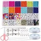 20000 Stück Schmuckset Rocailles Set 2mm Perlen Set Armbänder Halskette Ringherstellung Rocailles Kit für DIY Schmuckherstellung Zubehör-SKU5