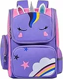 Aucuu Rucksack für Mädchen, Rucksack Kinder, Schulrucksack Mädchen, Große Kapazität Kinderrucksack, Leichter Schulrucksack Kinder für Outdoor, Schule, Reisen