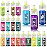 Lebensmittelfarbe - 20 Farben Flüssige Lebensmittel Farben für Kuchen, Backen, Kekse, Macaron - Zuckerfrei Konzentrierte Farbe Food Coloring für Tortendeko, Getränken, Osterei, DIY Slime - je 6ml
