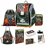 OXY BAG Schulranzen 8 TLG Ergonomische Schulrucksack Set Sportbeutel Federmappe Kunstponcho Trinkflasche Snackbox Schulset mädchen für 1. - 3. Klasse Back to School