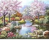 Kaieteur Malen nach Zahlen für Erwachsene, DIY Leinwand Ölgemälde Kit für Kinder mit Pinseln Acrylpigment Zeichnung Lackierung 40x50cm