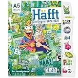 Häfft® Original Hausaufgabenheft 2026 2027 A5 - der ultimative Schülerkalender mit Facts & Fun - Schülerplaner, Schulplaner 'Stickermania'
