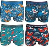 Herren Baumwolle Boxershorts Set 4er 3er Pack viele Muster Unterwäsche Unterhose M-3XL (DE/NL/SE/PL, Alphanumerisch, XL, Regular, Regular, BM00075)