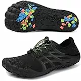ziitop Barfußschuhe Herren Wasserschuhe Damen Barfußschuhe Damen Wasserschuhe Herren Aquaschuhe Strandschuhe Schnell Trocknen Surfschuhe Schwimmschuhe für Beach Pool Surfen Yoga(Schwarz1 41EU)