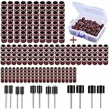 AUSTOR 252 Stück Schleifhülse Satz mit Frei Box Einschließlich 240 Stück teilig Schleifen Bands and 12 Stück Schleifwalze for Dremel Drehwerkzeug