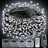 Lichterkette Weihnachtsbeleuchtung Innen Außen Strombetrieben -25M 250LED 8 Modi Dimmbar Wasserdicht Christmas Tree Lights mit Fernbedienung Timer für Indoor, Outdoor, Balkon, Garten, Hochzeit